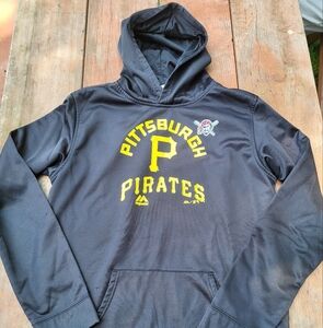 Pittsburgh Pirates Youth XL Black & Yellow Hoodie With Pocket Majestic MLB